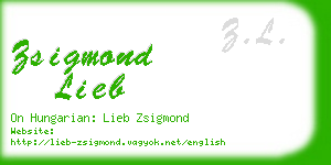 zsigmond lieb business card